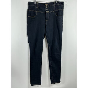 Womans Junior Excellent Condition Vienna Skinny Dark Blue Jeans Size 13